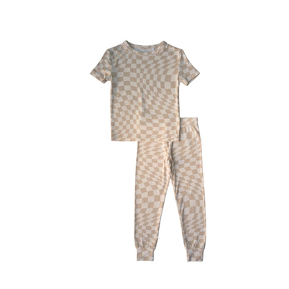 Wavy Checker | Bamboo Two Piece Set - Tenth &amp; Pine - Apparel - 18 - 24M