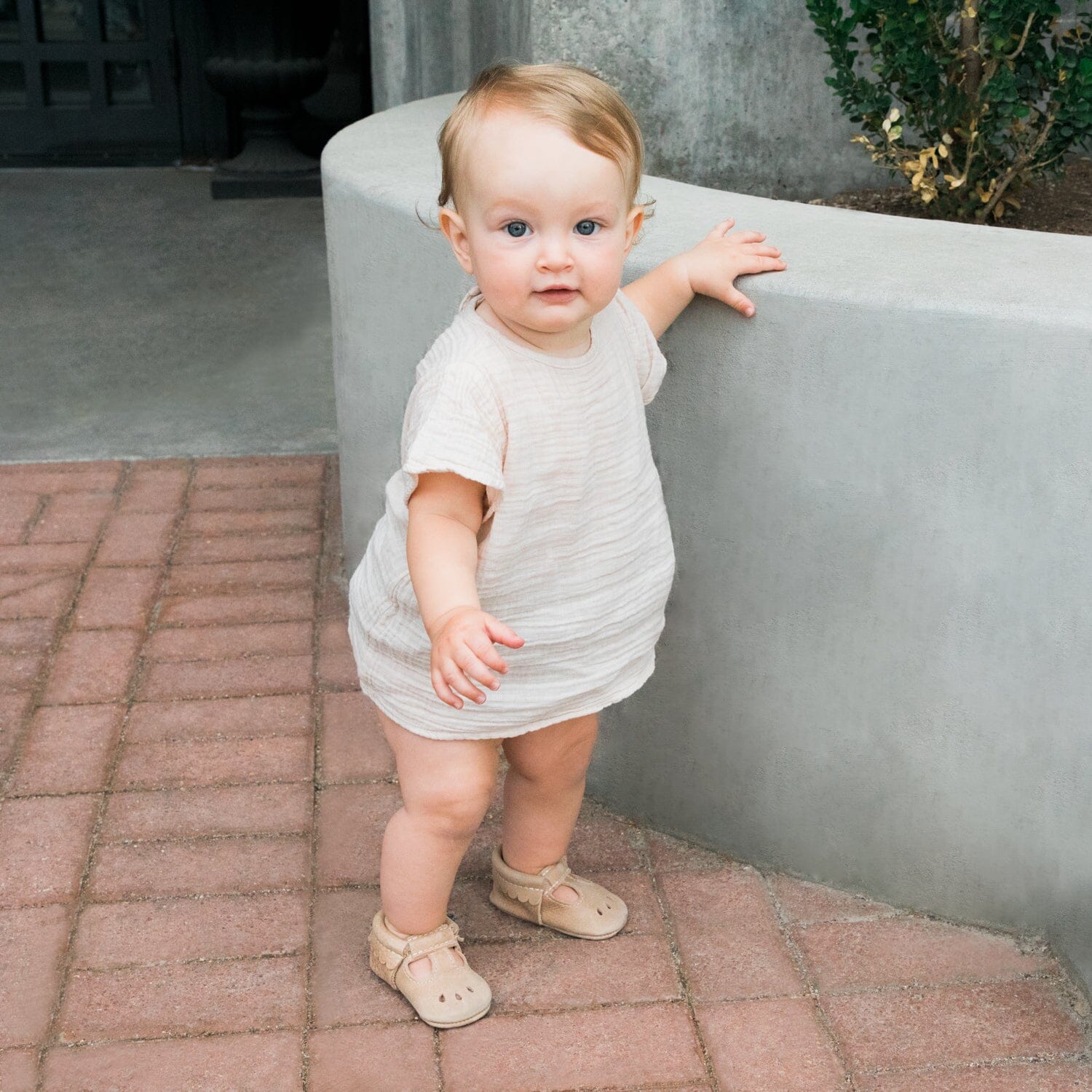 Weathered Brown Mary Jane Baby Shoe - Tenth &amp; Pine - Mary Jane - Soft Sole - 1