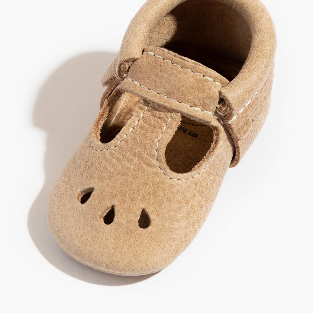 Weathered Brown Mary Jane Baby Shoe - Tenth &amp; Pine - Mary Jane - Soft Sole - 1