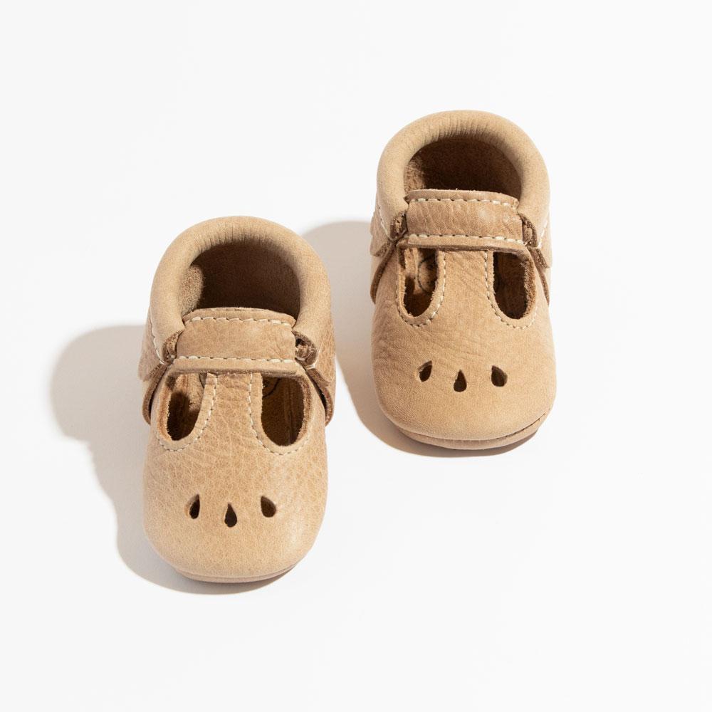 Weathered Brown Mary Jane Baby Shoe - Tenth &amp; Pine - Mary Jane - Soft Sole - 1