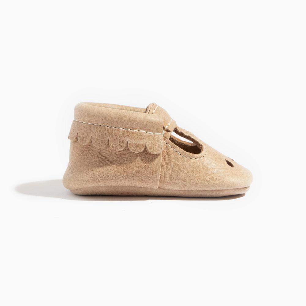 Weathered Brown Mary Jane Baby Shoe - Tenth &amp; Pine - Mary Jane - Soft Sole - 1