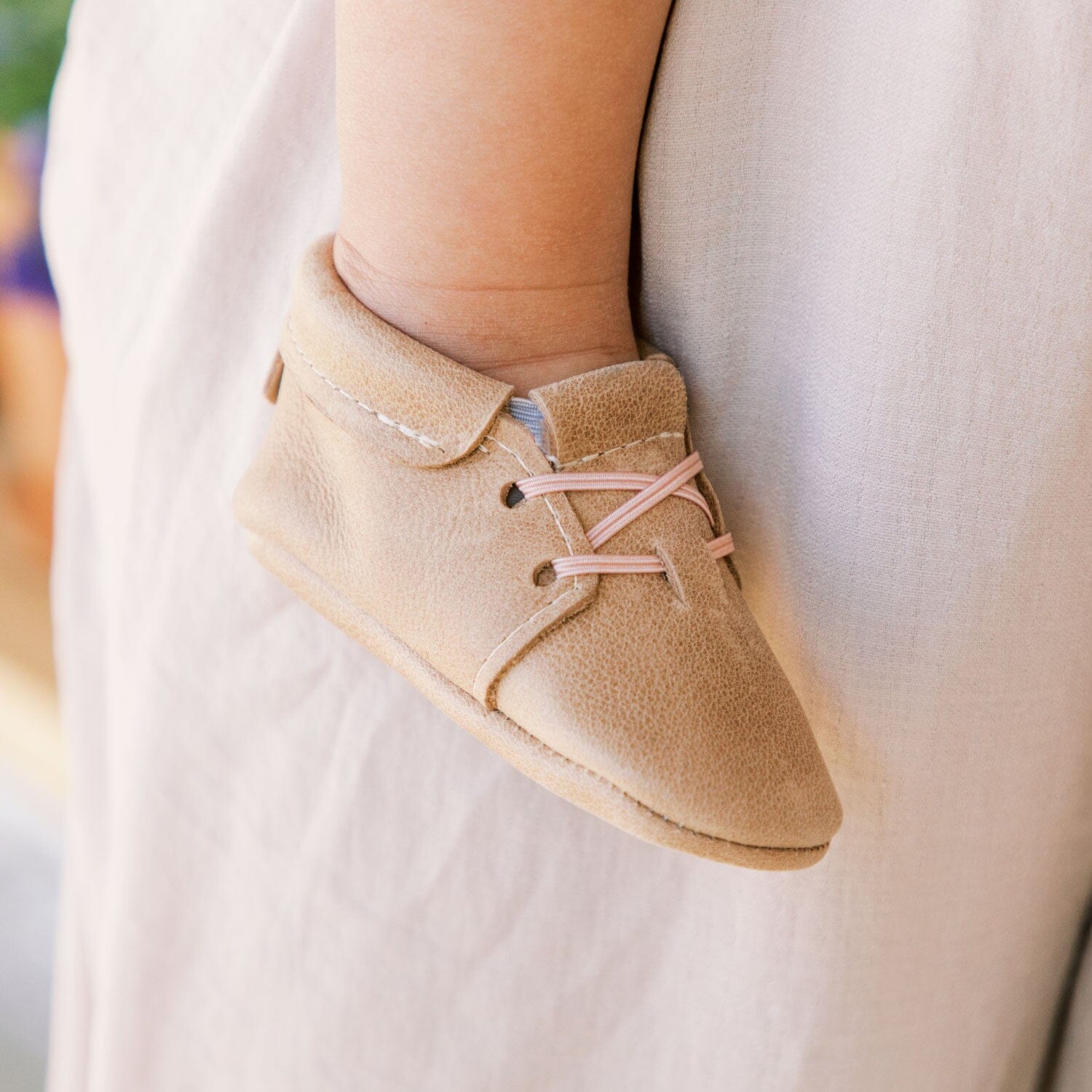 Weathered Brown Oxford Baby Shoe - Tenth &amp; Pine - Oxford - Soft Sole - 1