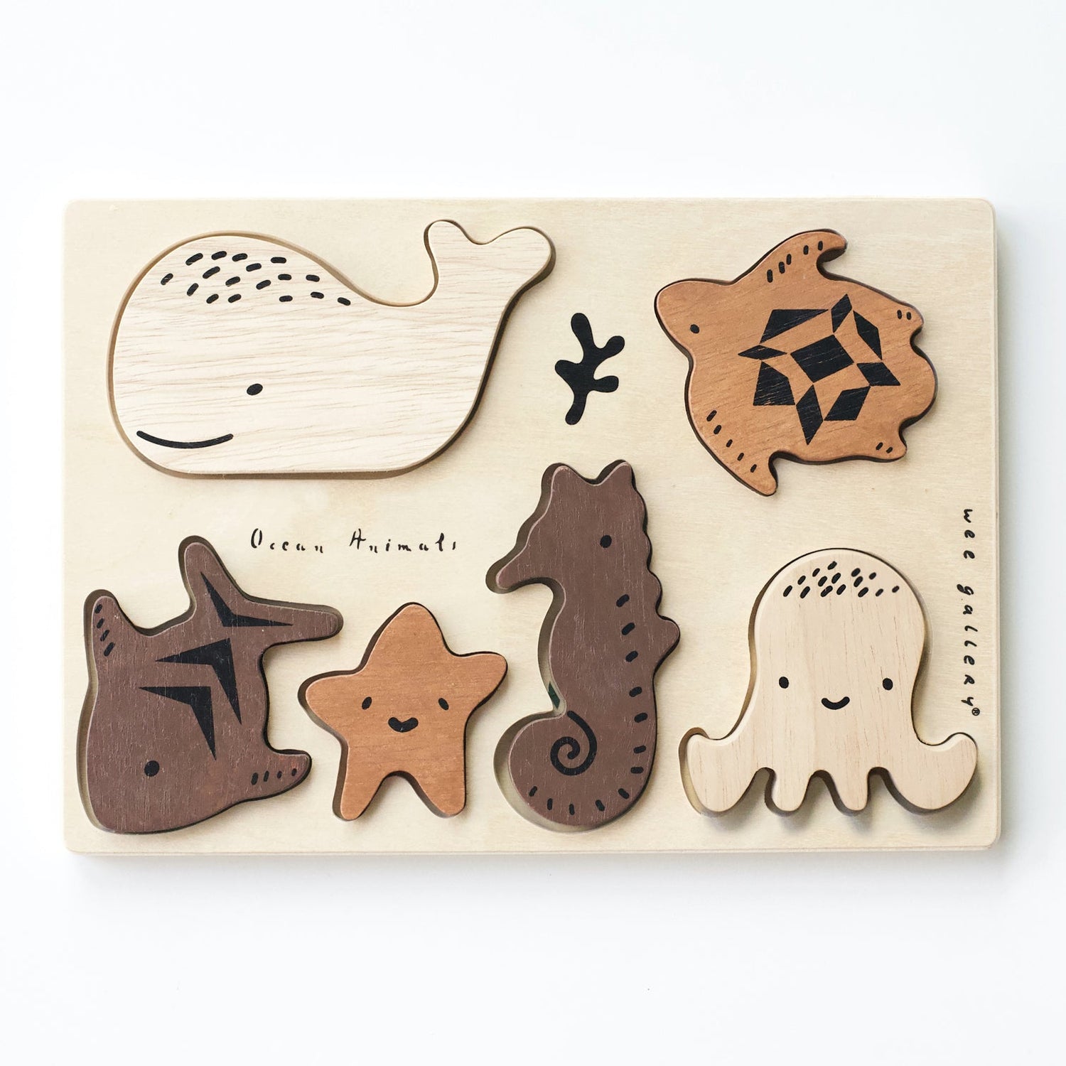 Wooden Tray Puzzle - Ocean Animals