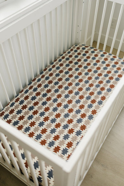 Western Aztec Muslin Crib Sheet - Tenth &amp; Pine - 