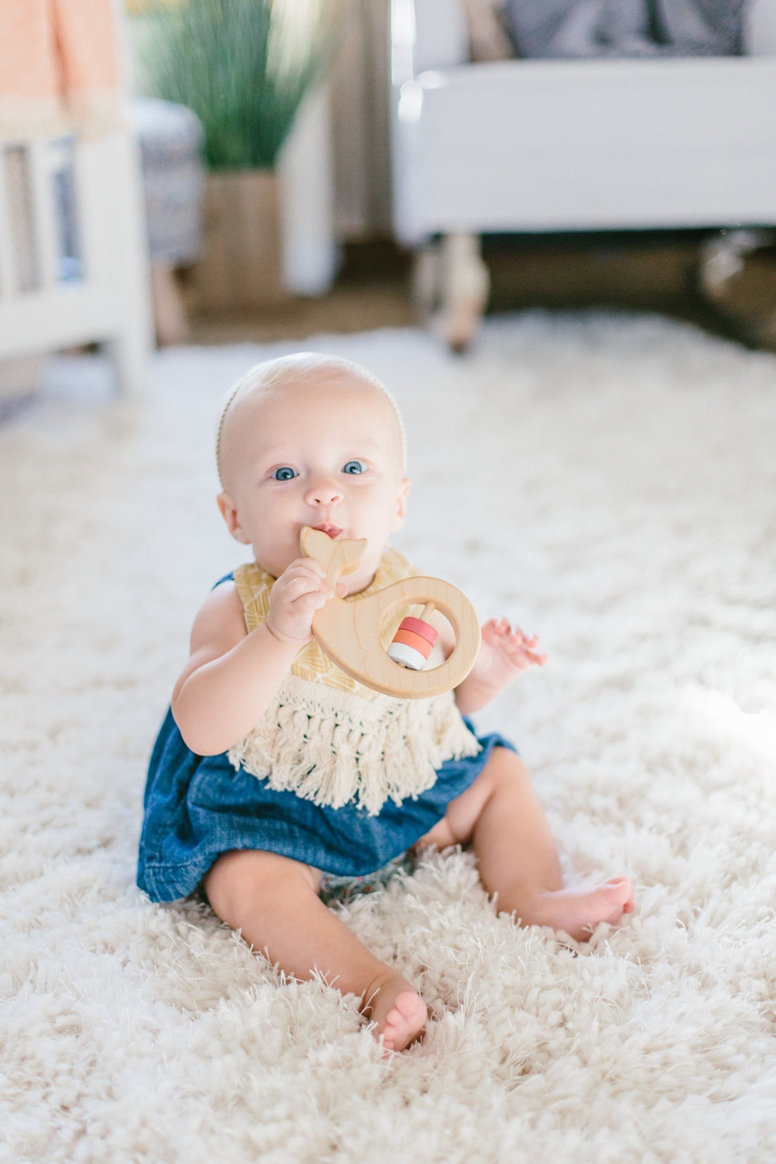 Whale Wooden Baby Rattle - Tenth &amp; Pine - Rattle - 