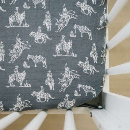 Wild West Muslin Crib Sheet - Tenth &amp; Pine - 