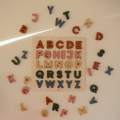 Wooden Alphabet Puzzle - Tenth &amp; Pine - Wooden Puzzle - 