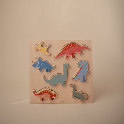 Wooden Dino Puzzle - Tenth &amp; Pine - Wooden Puzzle - 