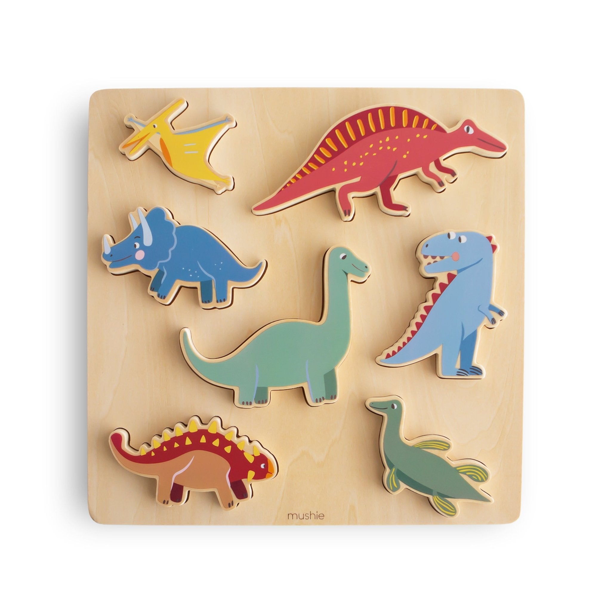 Wooden Dino Puzzle - Tenth &amp; Pine - Wooden Puzzle - 