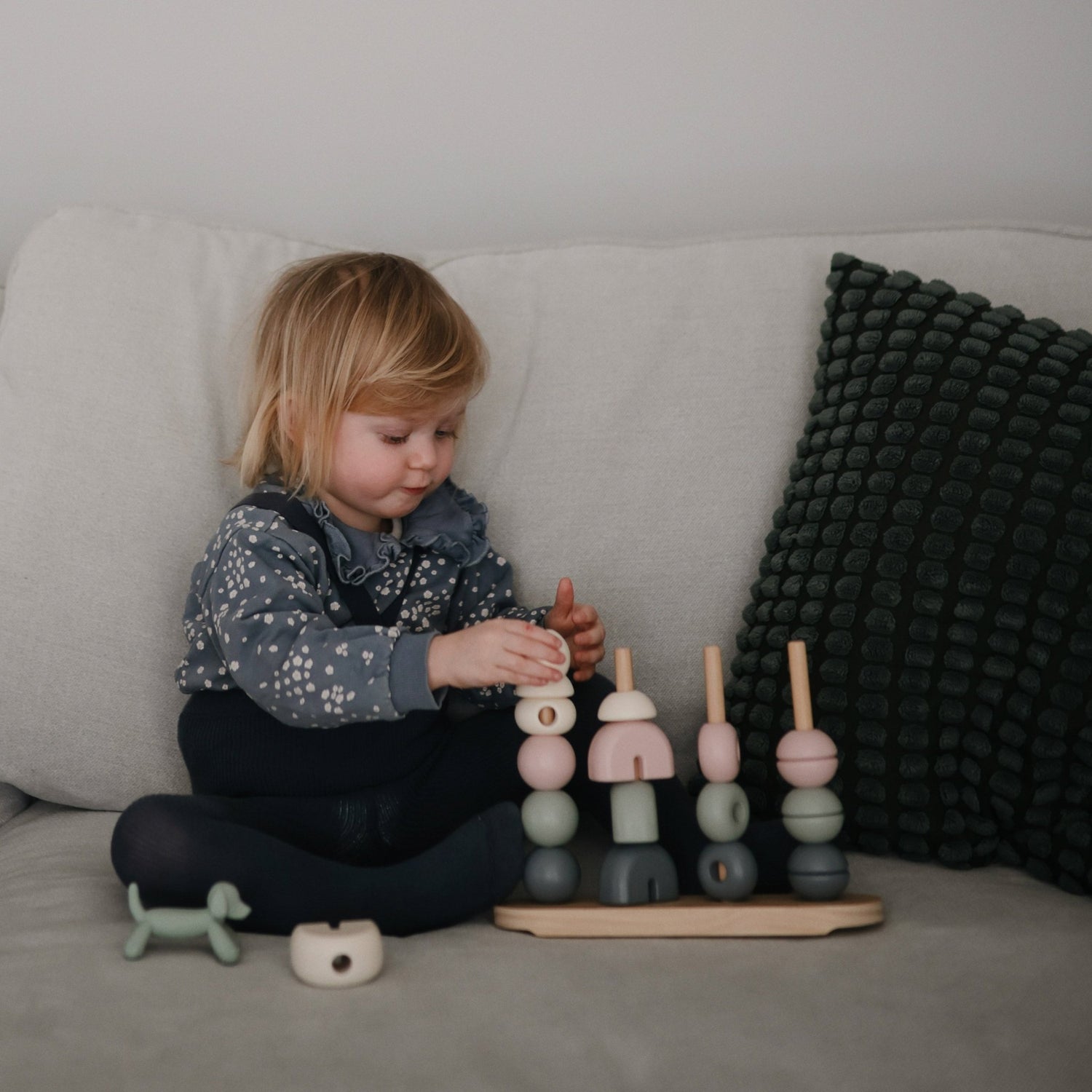 Wooden Multi Shape Stacker - Tenth &amp; Pine - Wooden Multi Shape Stacker - Sunrise