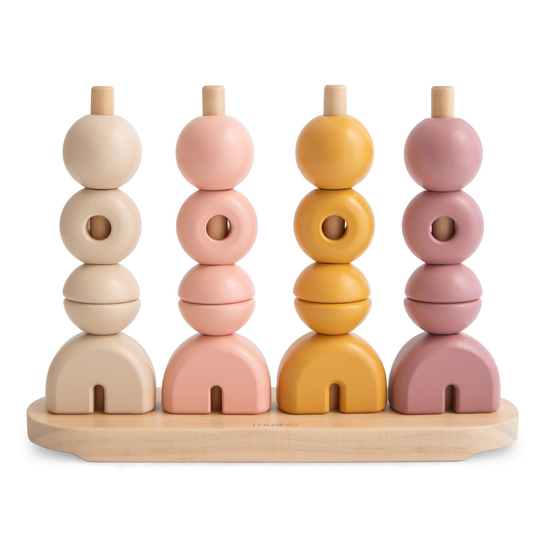 Wooden Multi Shape Stacker - Tenth &amp; Pine - Wooden Multi Shape Stacker - Sunrise