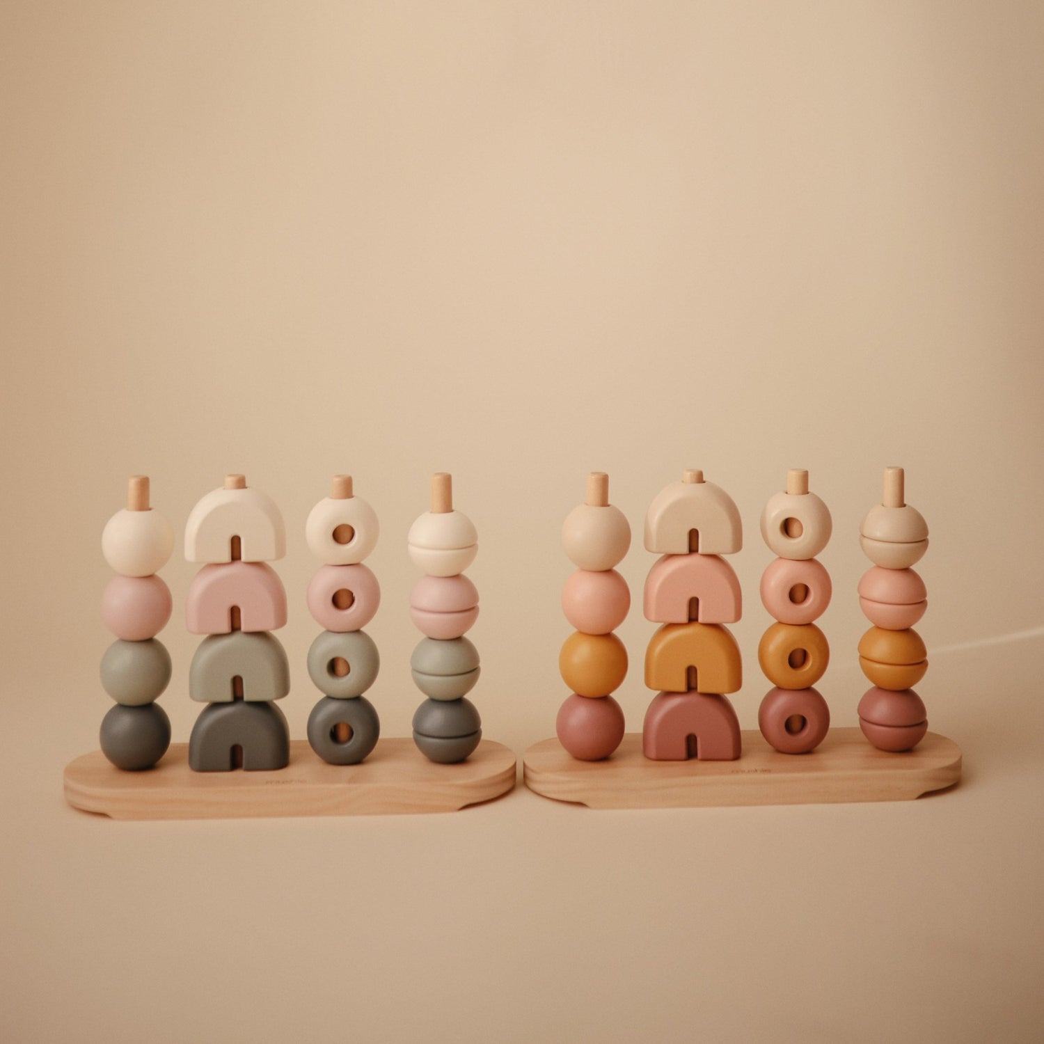 Wooden Multi Shape Stacker - Tenth &amp; Pine - Wooden Multi Shape Stacker - Sunrise