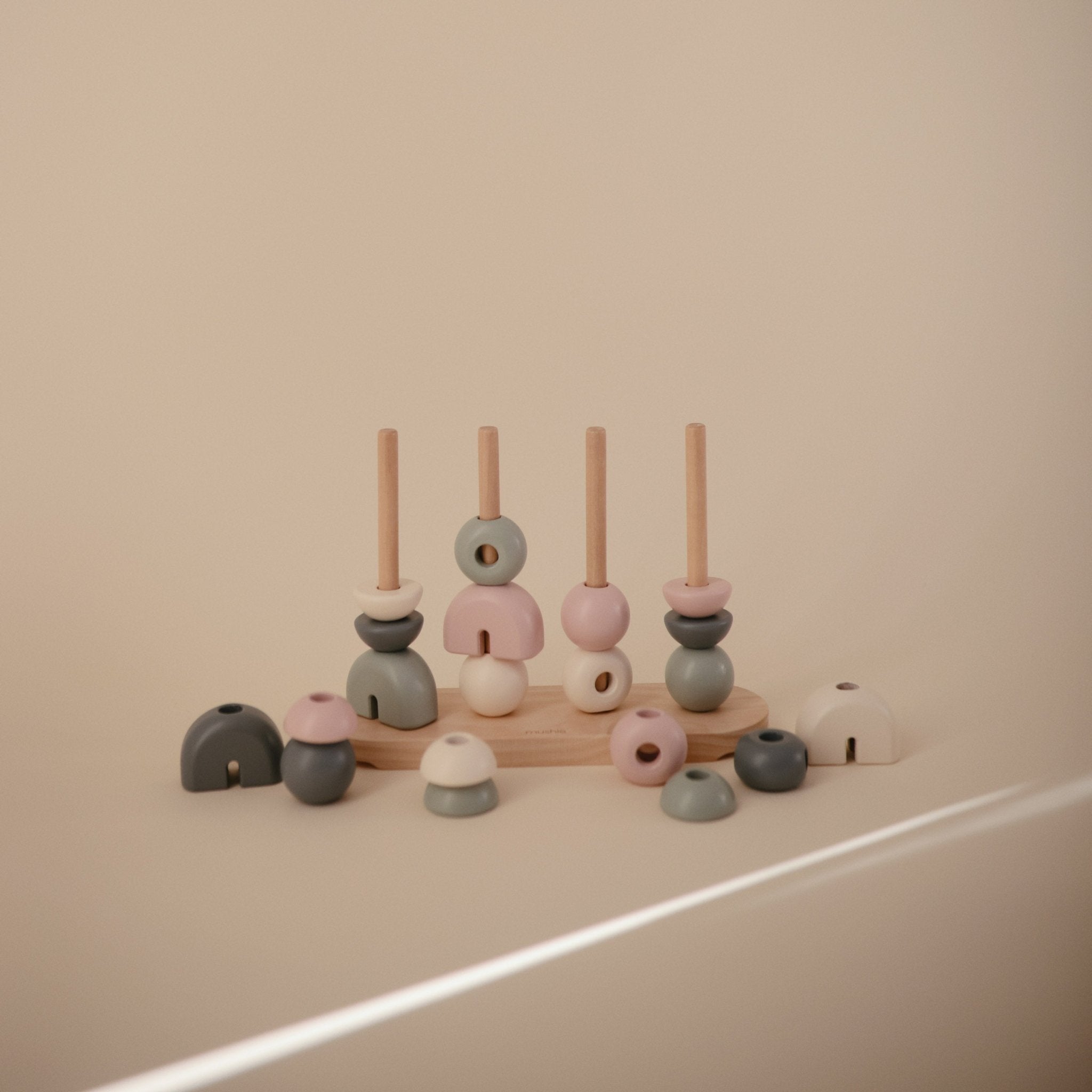 Wooden Multi Shape Stacker - Tenth &amp; Pine - Wooden Multi Shape Stacker - Sunrise