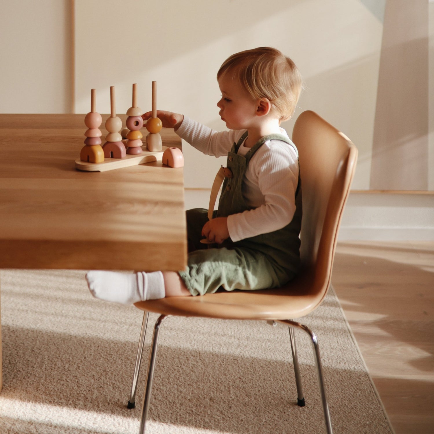 Wooden Multi Shape Stacker - Tenth &amp; Pine - Wooden Multi Shape Stacker - Sunrise