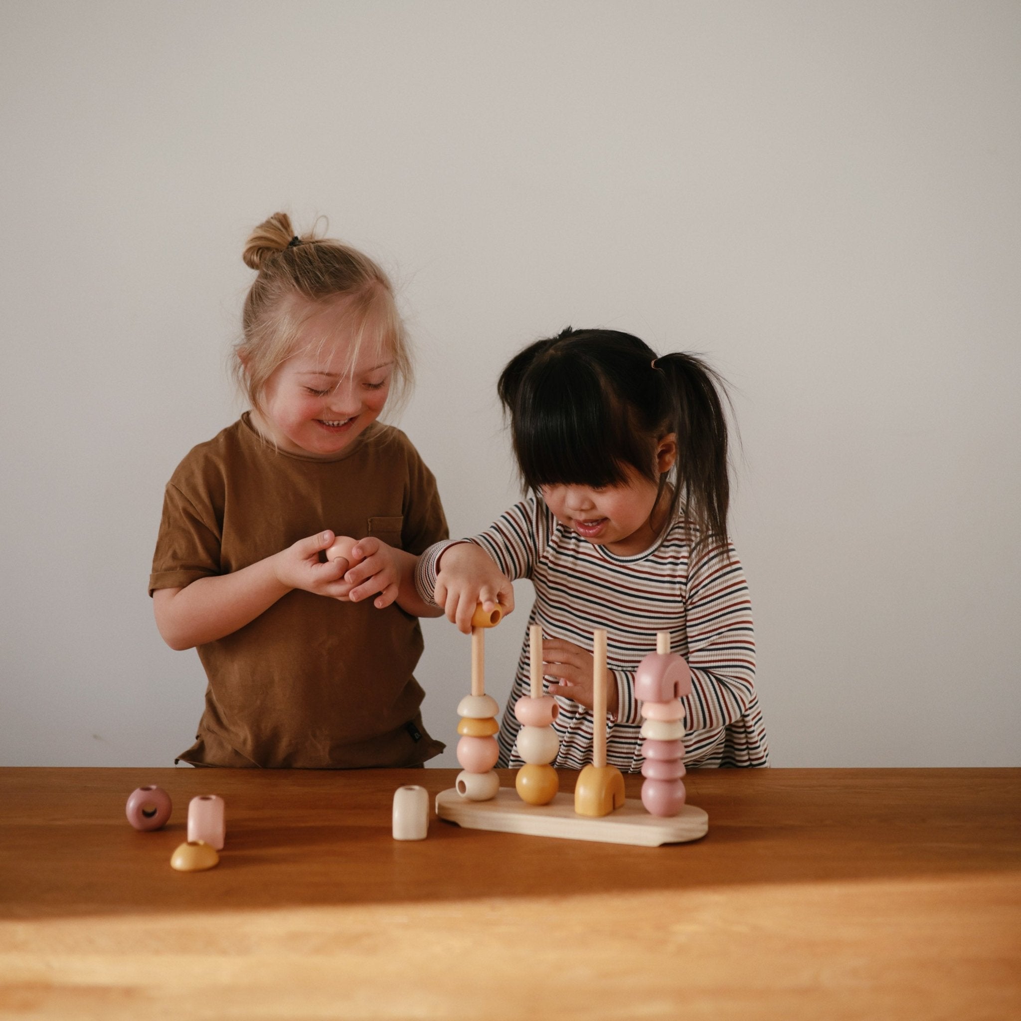 Wooden Multi Shape Stacker - Tenth &amp; Pine - Wooden Multi Shape Stacker - Sunrise