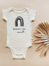 Worth the Wait Rainbow - Organic Cotton Bodysuit - Tenth & Pine - Short Sleeve Onesie