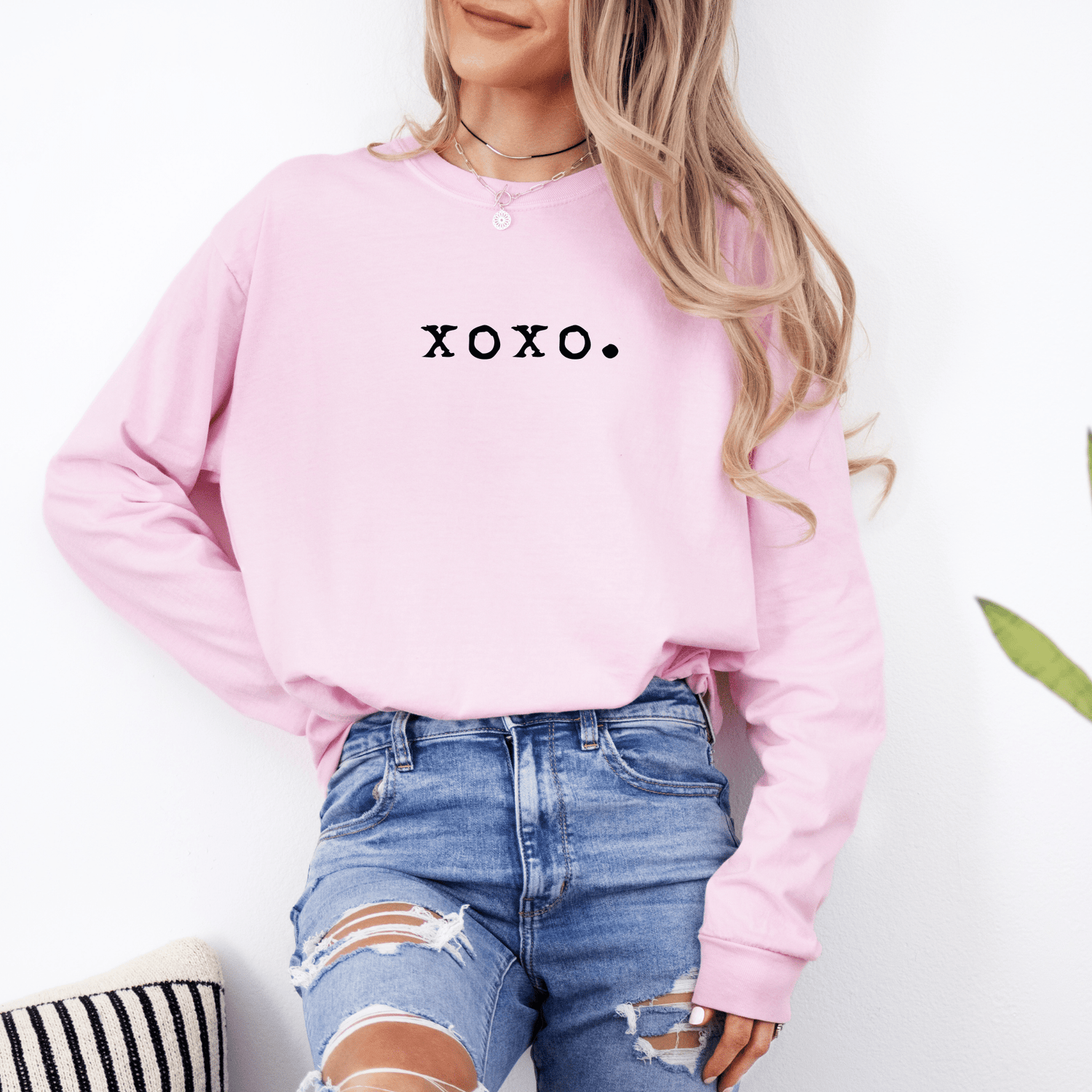 Xoxo. T-shirt | Adult Long Sleeve Tee - Tenth &amp; Pine - Long Sleeve Adult Tee