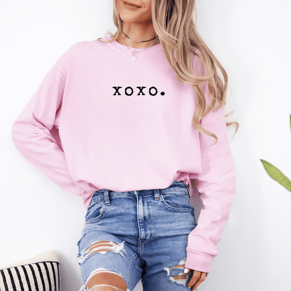 Xoxo. T-shirt | Adult Long Sleeve Tee - Tenth &amp; Pine - Long Sleeve Adult Tee