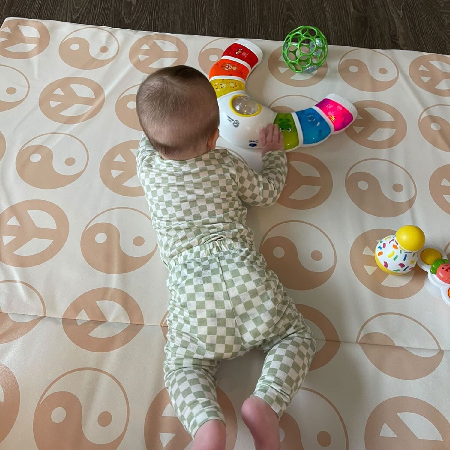 Yin Yang Vegan Leather Mat - Tenth &amp; Pine - Vegan Leather Padded Mat - Mega