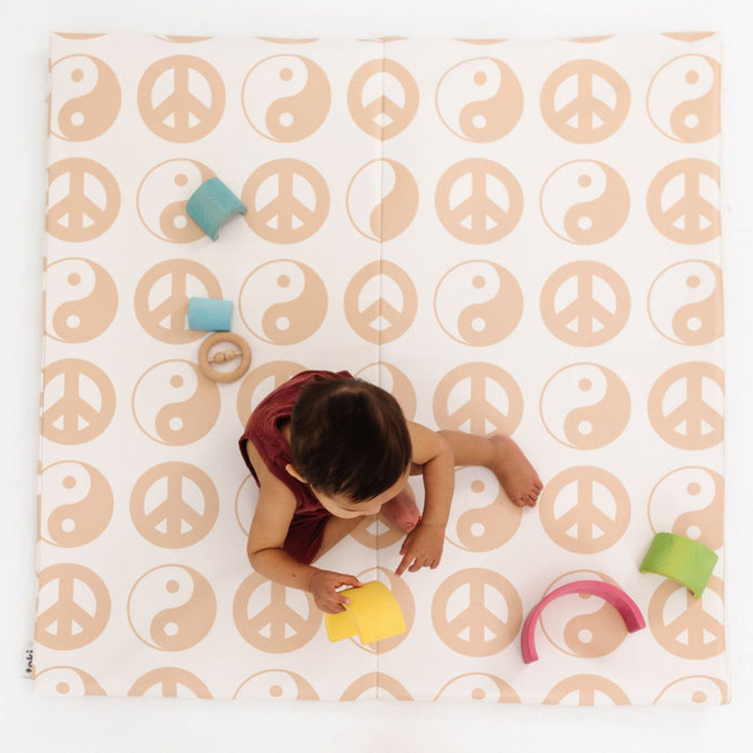 Yin Yang Vegan Leather Mat - Tenth &amp; Pine - Vegan Leather Padded Mat - Standard