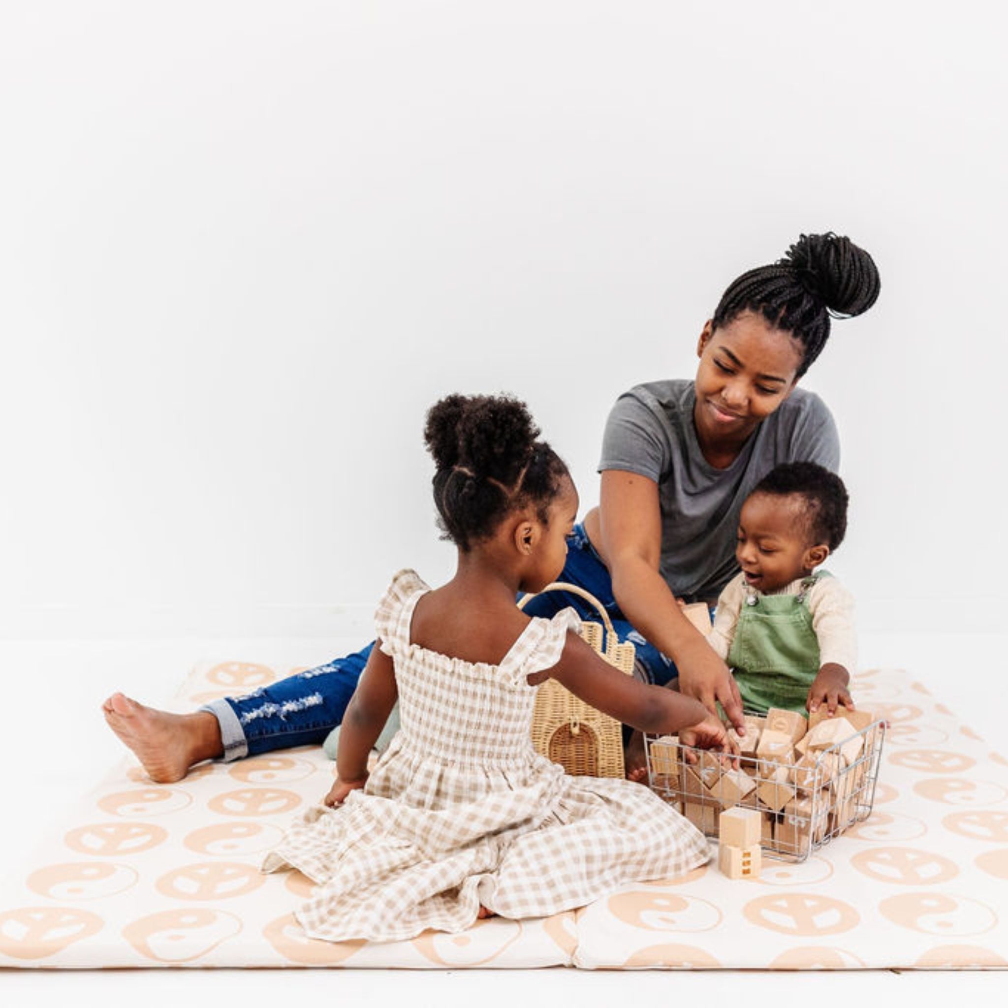 Yin Yang Vegan Leather Mat - Tenth &amp; Pine - Vegan Leather Padded Mat - Mega