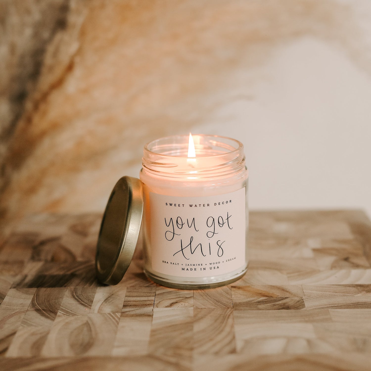You Got This Soy Candle - Clear Jar - 9 oz - Tenth &amp; Pine - Candles - 