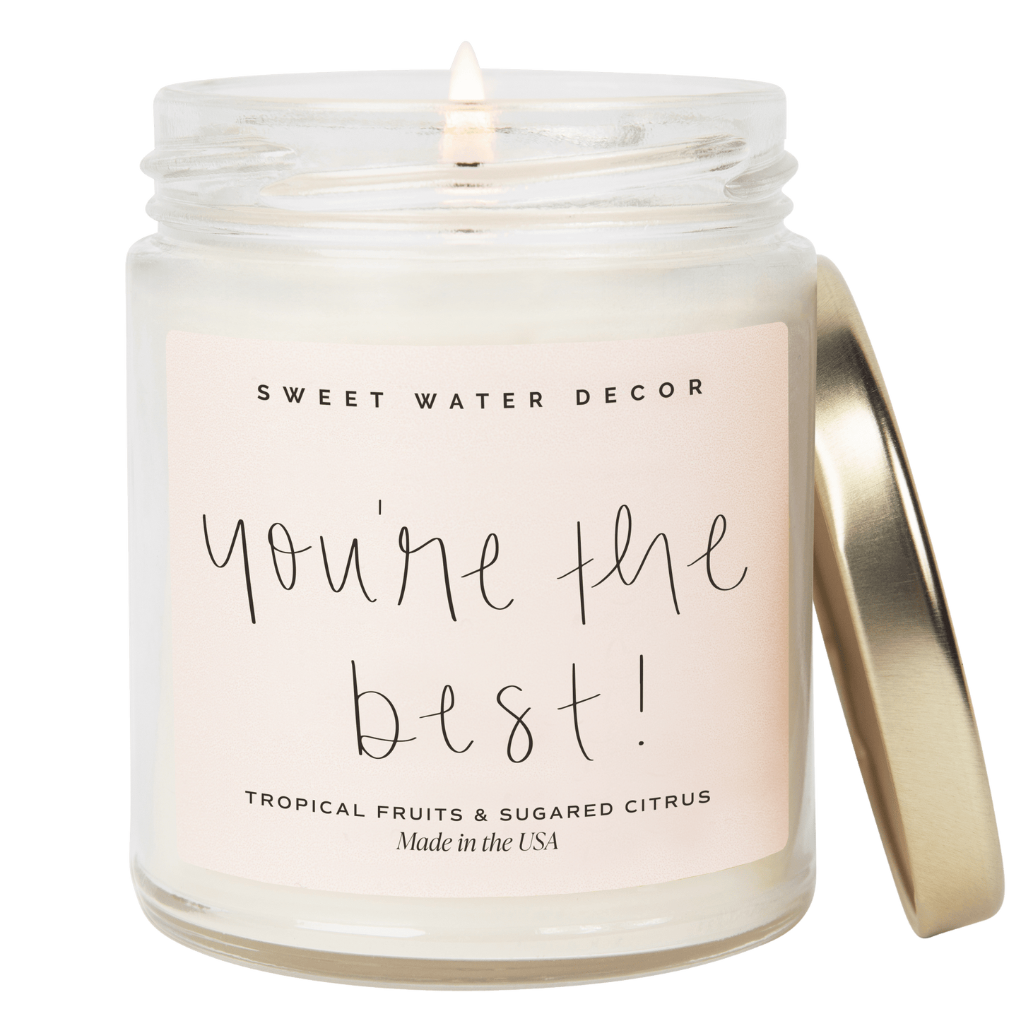 You're The Best! Soy Candle - Clear Jar - 9 oz - Tenth & Pine - Candles - 