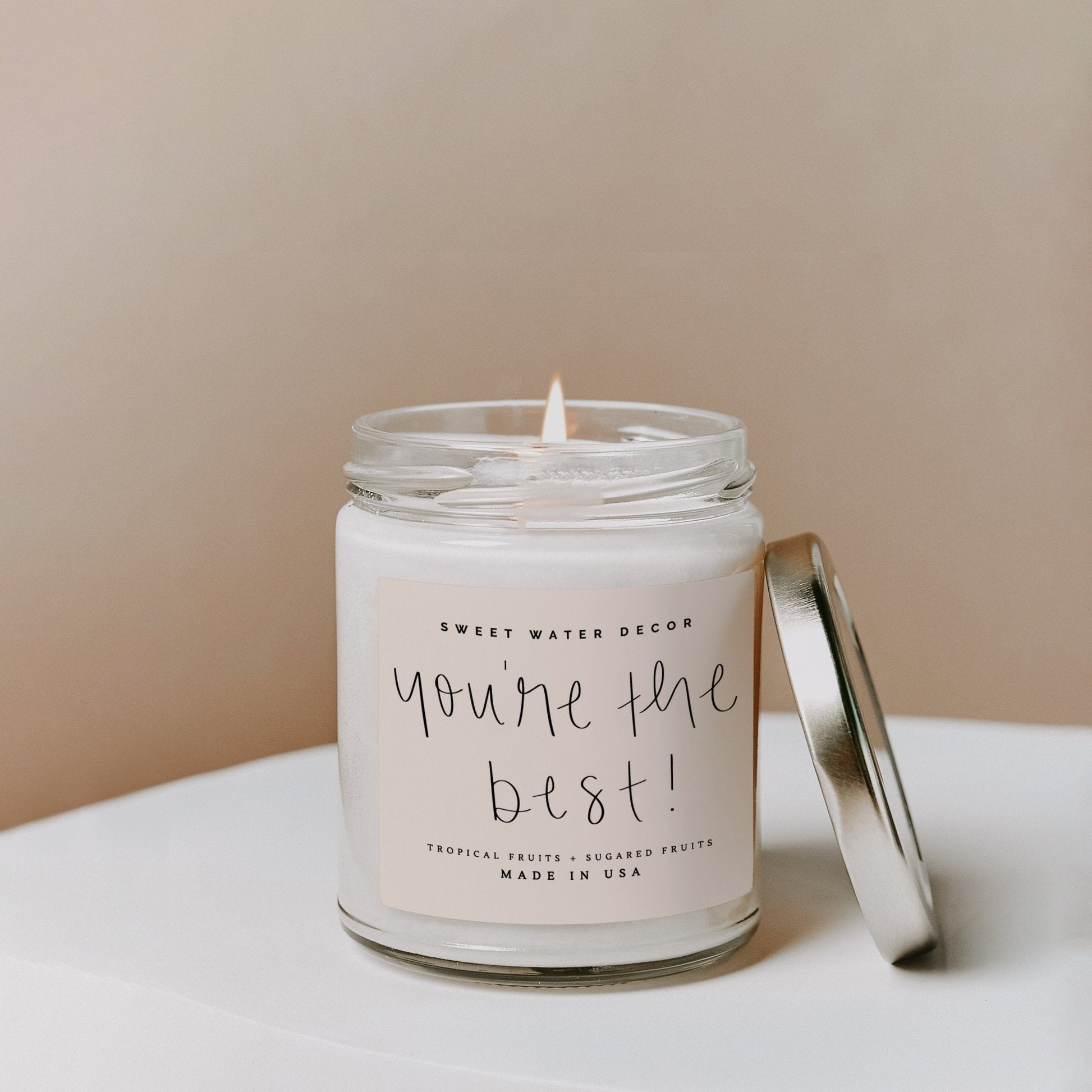 You're The Best! Soy Candle - Clear Jar - 9 oz - Tenth & Pine - Candles - 