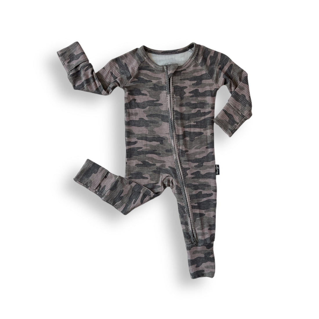 ZIP ROMPER - Chris Camo Ribbed - Tenth &amp; Pine - zip rompers - ribbed - 0/3m