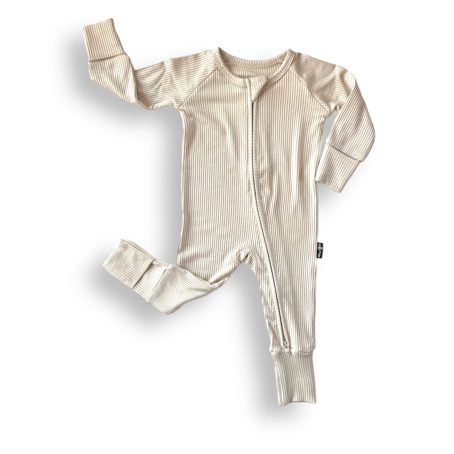 ZIP ROMPER - Clay Ribbed - Tenth &amp; Pine - zip rompers - ribbed - 0/3m