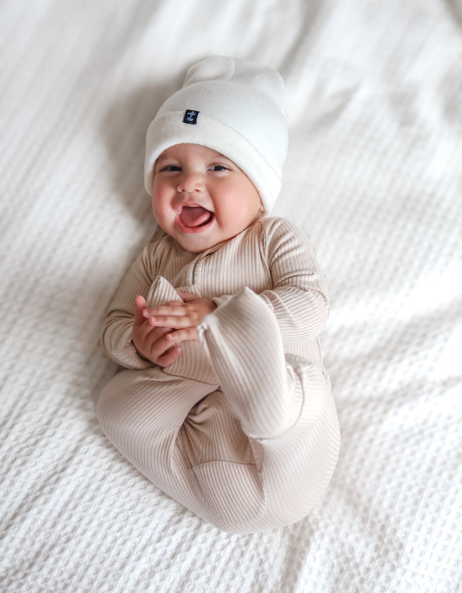 ZIP ROMPER - Clay Ribbed - Tenth & Pine - zip rompers - ribbed - 0/3m