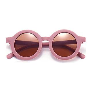 Round Retro Sunglasses - Dusty Rose Matte - Tenth and Pine - Organic Baby Clothes