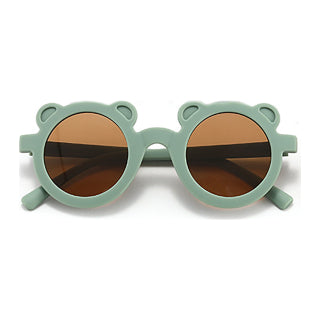 Round Bear Sunglasses - Succulent Green Matte - Tenth and Pine - Organic Baby Clothes
