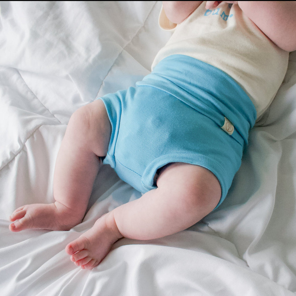 Bamboo Bloomers - Shorties - Aqua - Tenth and Pine - Organic Baby Clothes