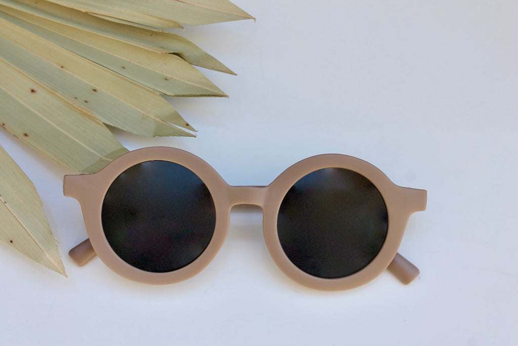 Round Retro Sunglasses - Coffee Matte - Tenth and Pine - Organic Baby Clothes