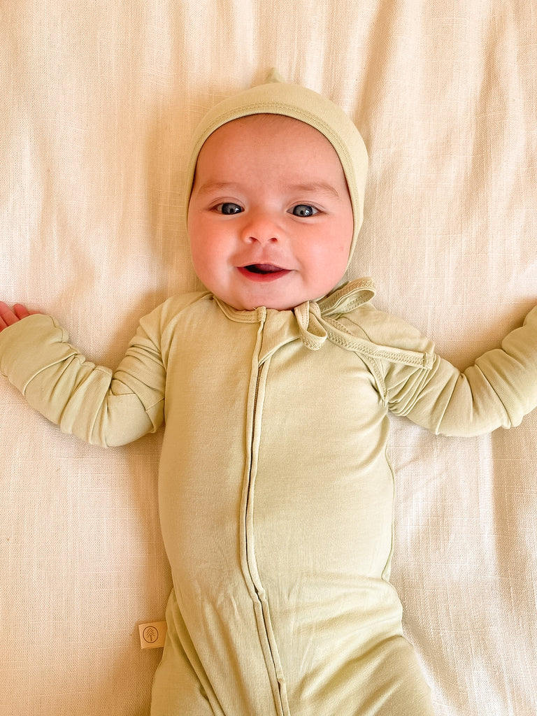 Bamboo Pixie Bonnet - Kiwi - Tenth and Pine - Organic Baby Clothes