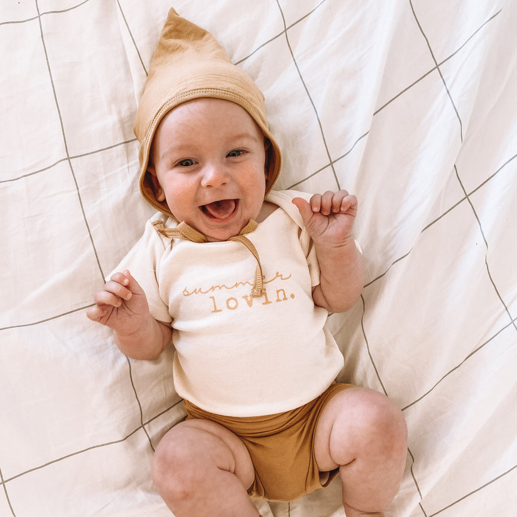 Bamboo Pixie Bonnet - Goldenrod - Tenth and Pine - Organic Baby Clothes