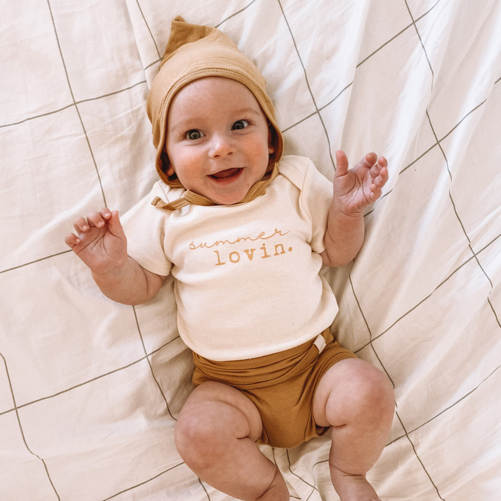 Bamboo Pixie Bonnet - Goldenrod - Tenth and Pine - Organic Baby Clothes