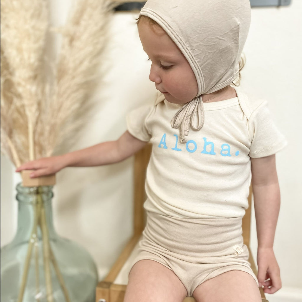 Bamboo Bloomers - Shorties - Sand - Tenth and Pine - Organic Baby Clothes