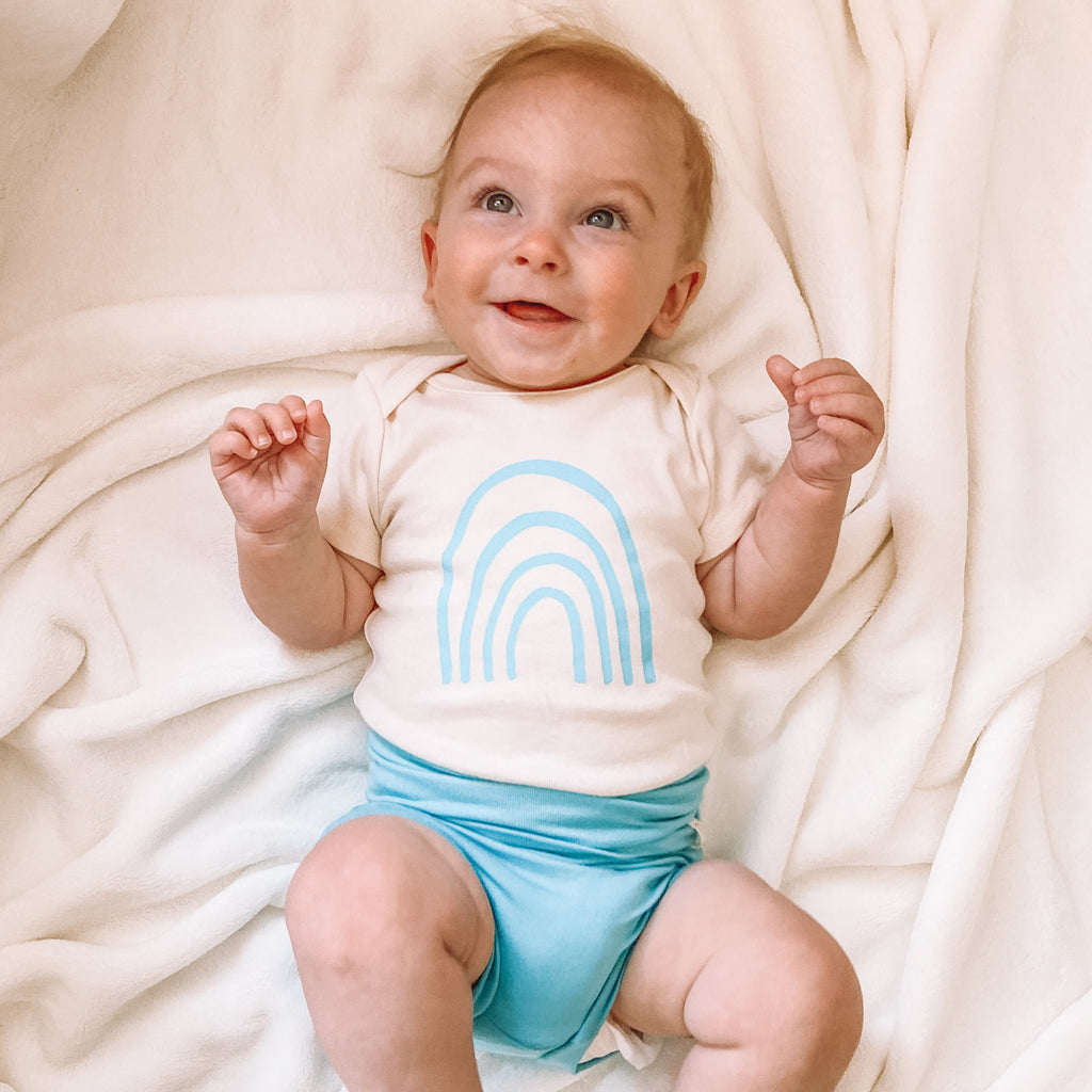 Bamboo Bloomers - Shorties - Aqua - Tenth and Pine - Organic Baby Clothes