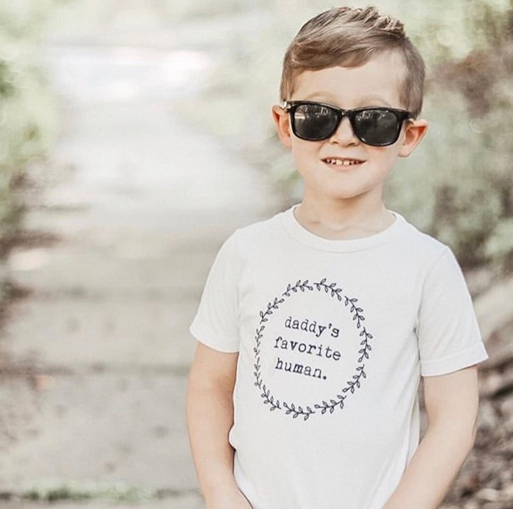 Daddy's Favorite Human - Organic Tee - Black - Tenth and Pine - Organic Baby Clothes