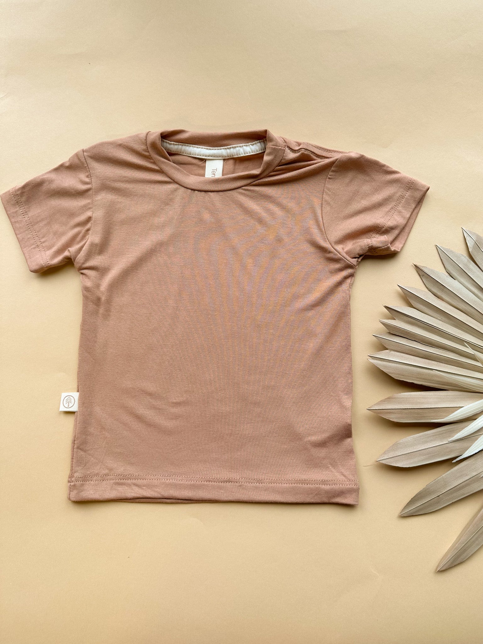 0/3M, 3/6M | Short Sleeve Essential Tee | Clay | Bamboo