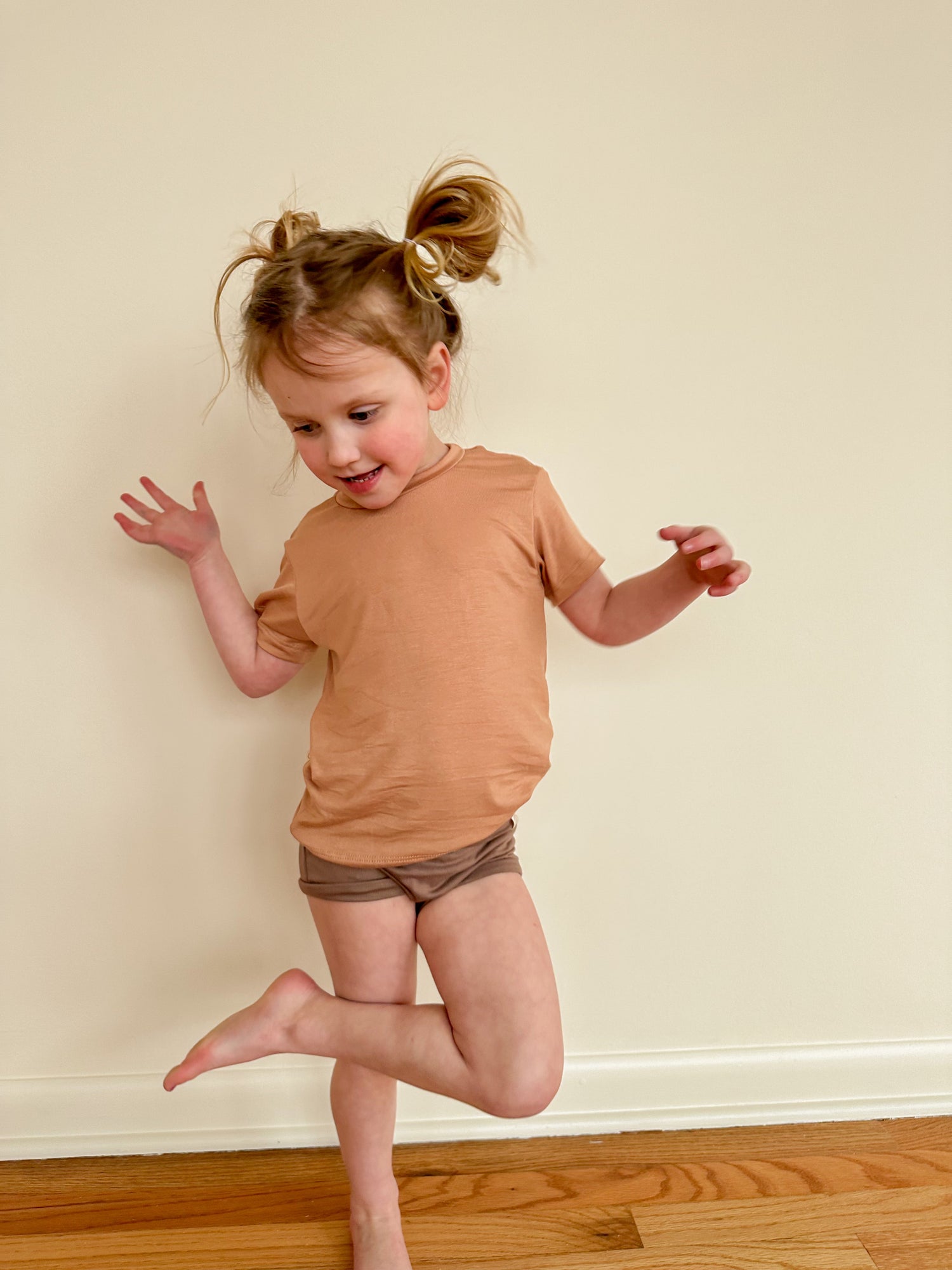 4/5T | Fold Over Bloomers | Mocha | Bamboo