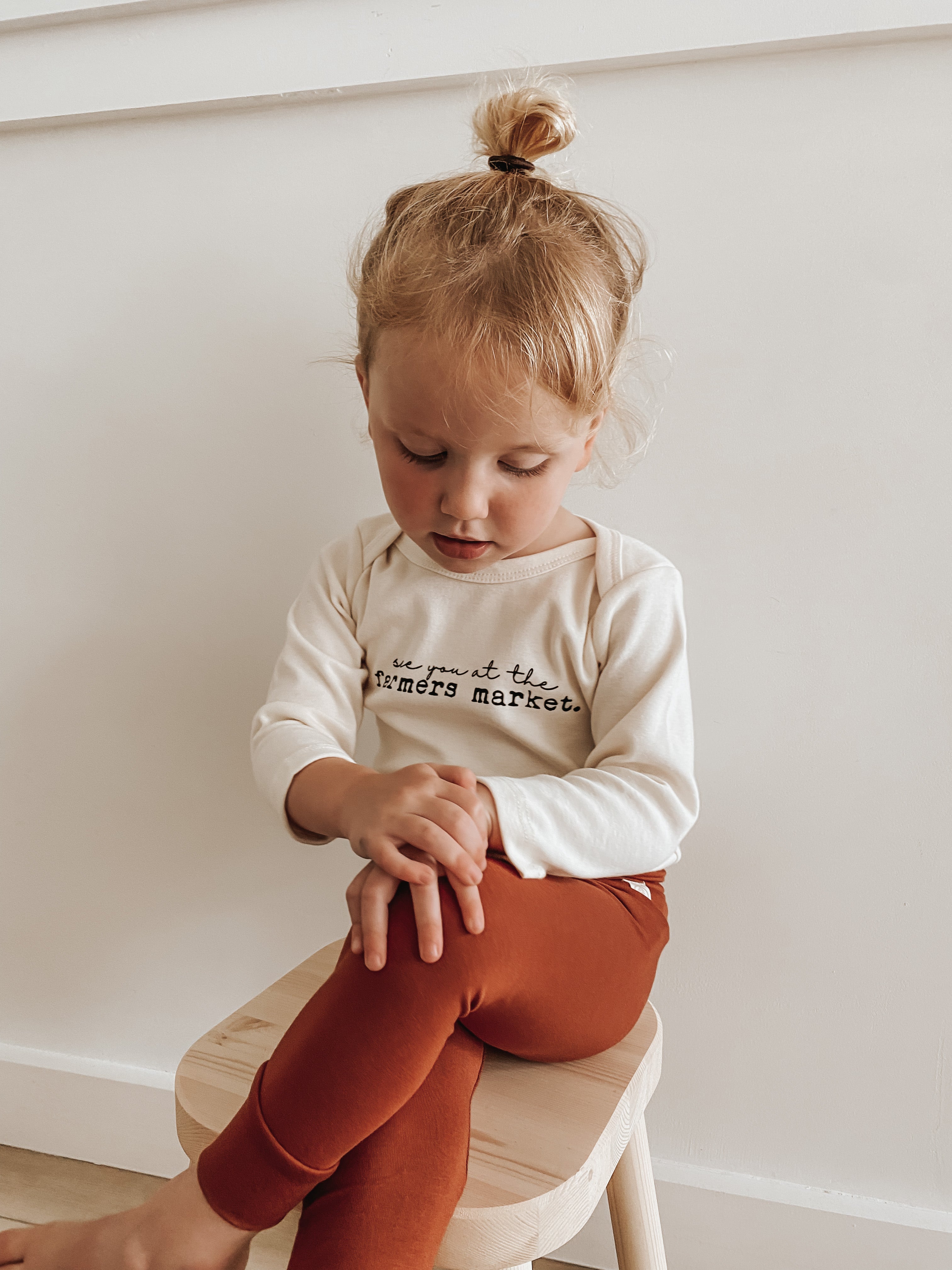 Bamboo Leggings - Pants - Chestnut - Tenth and Pine - Organic Baby Clothes