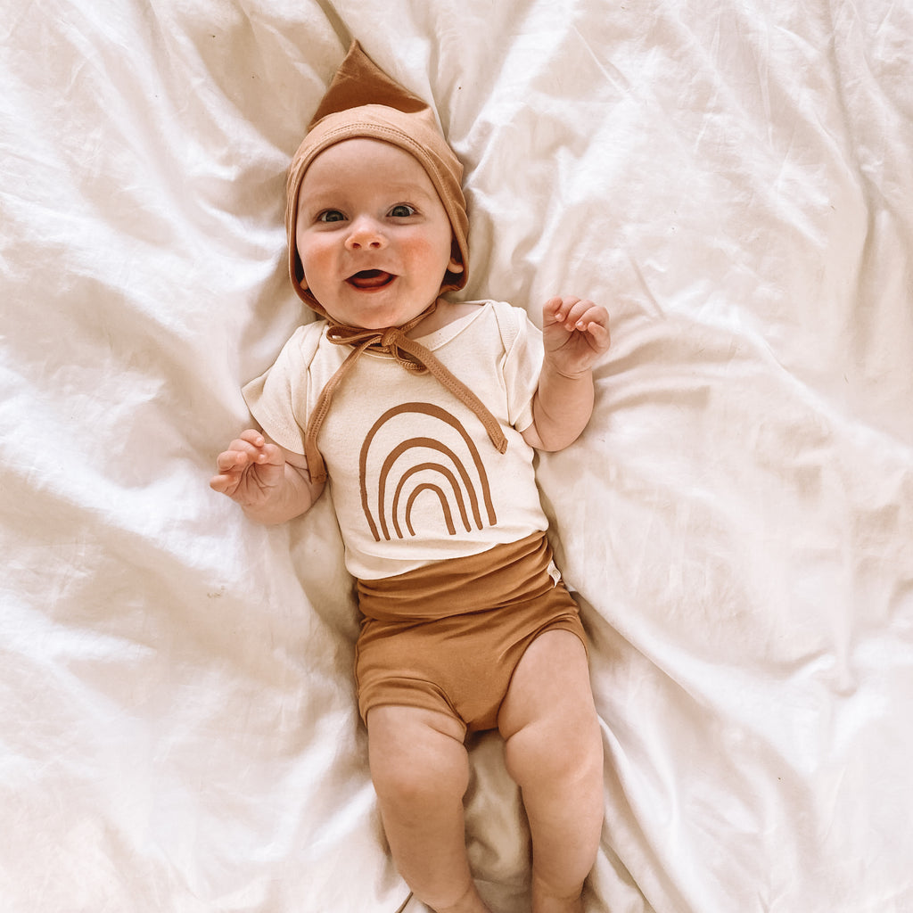 Bamboo Pixie Bonnet - Clay - Tenth and Pine - Organic Baby Clothes