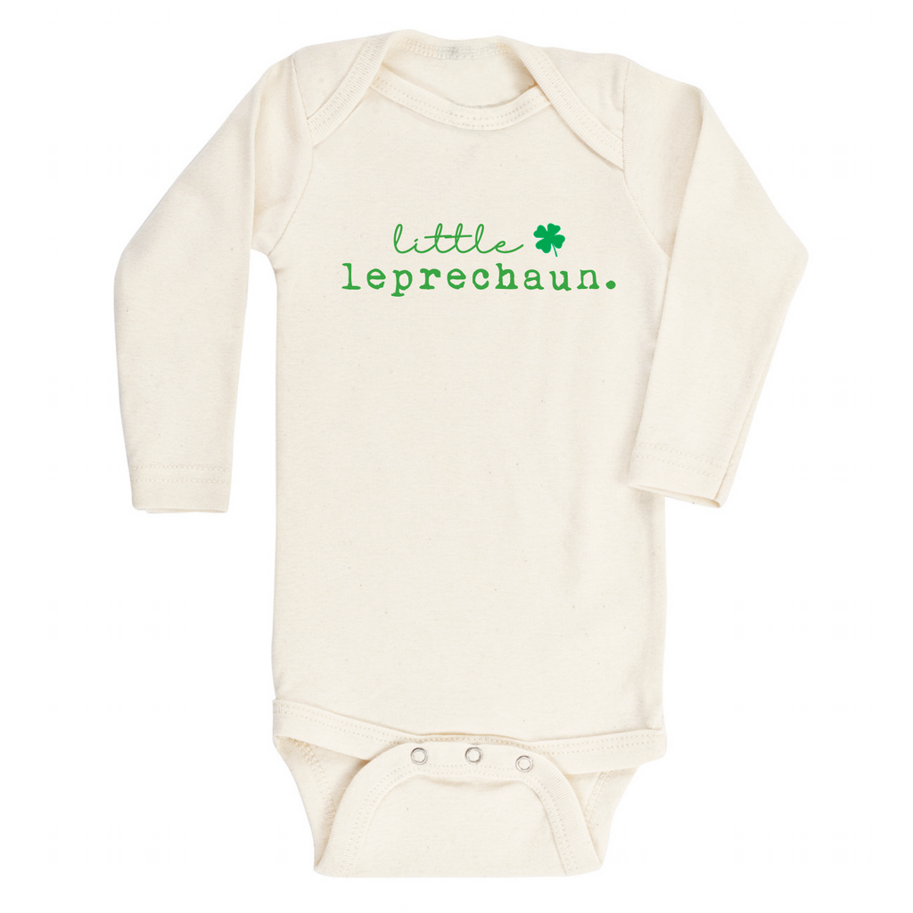 Long Sleeve Organic Bodysuit - Little Leprechaun - Tenth and Pine - Organic Baby Clothes