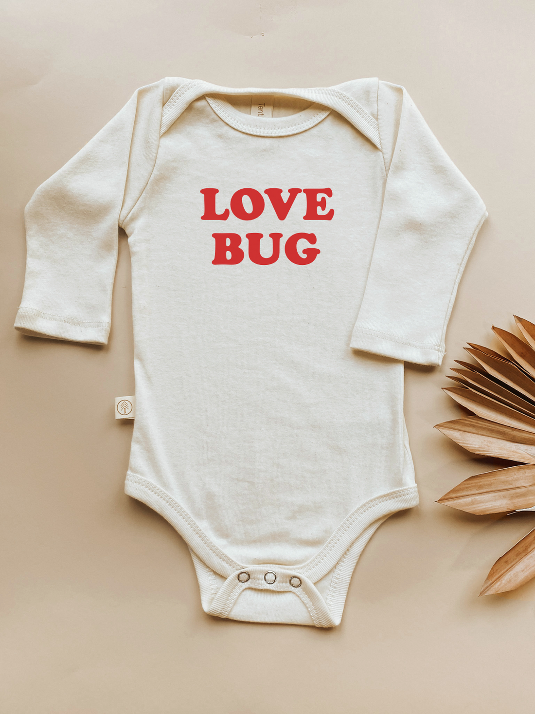 Love Bug - Long Sleeve Organic Cotton Bodysuit | Red