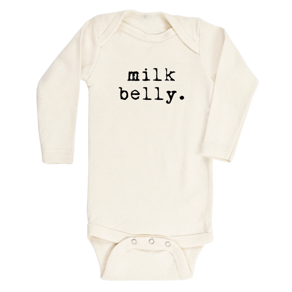 Milk Belly - Organic Bodysuit - Long Sleeve - Black - Tenth and Pine - Organic Baby Clothes