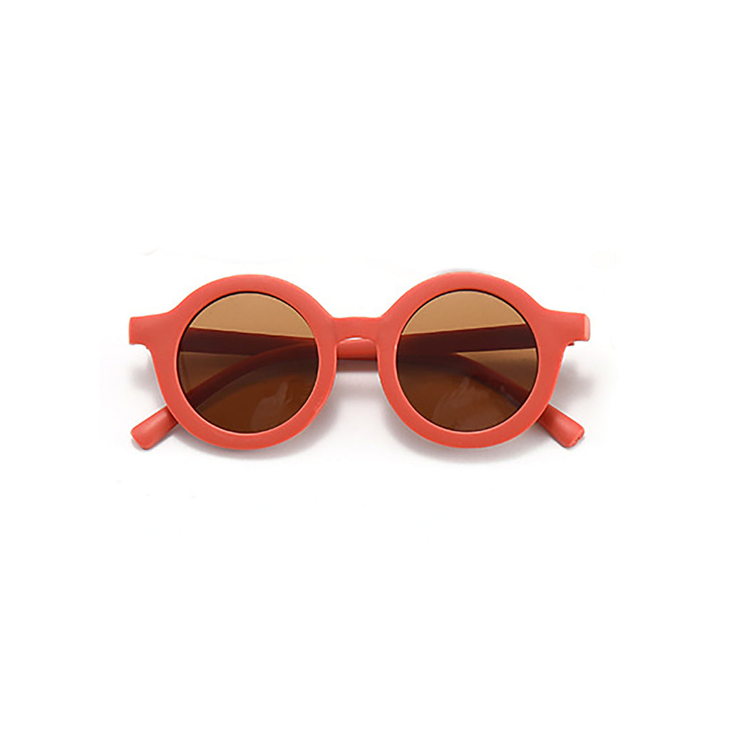 Round Retro Sunglasses - Rust Matte - Tenth and Pine - Organic Baby Clothes