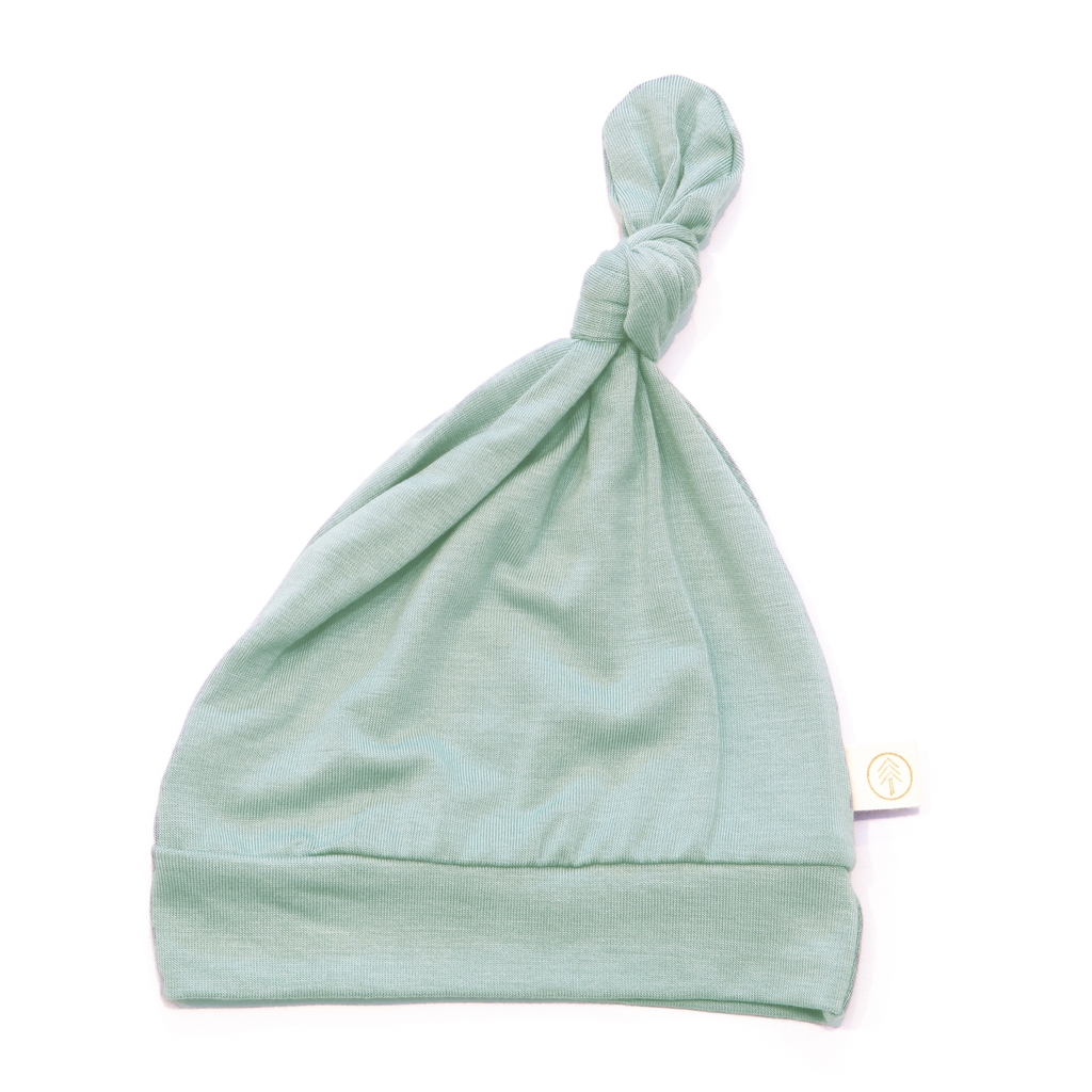 Bamboo Baby Top Knot Hat - Sage - Tenth and Pine - Organic Baby Clothes